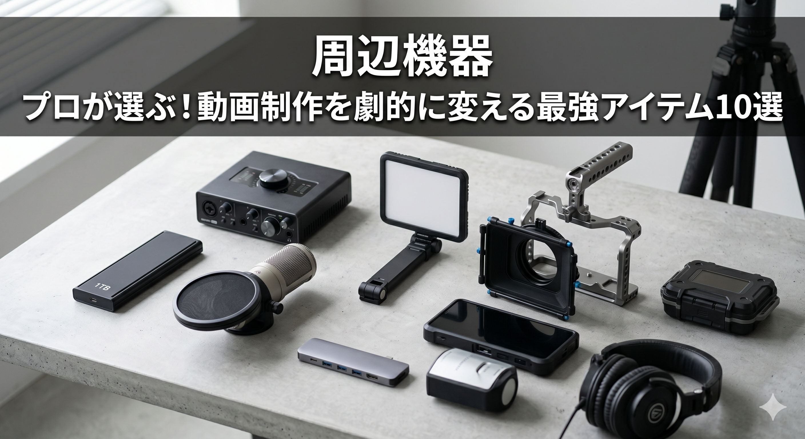 周辺機器：プロが選ぶ動画制作を劇的に変える最強アイテム10選